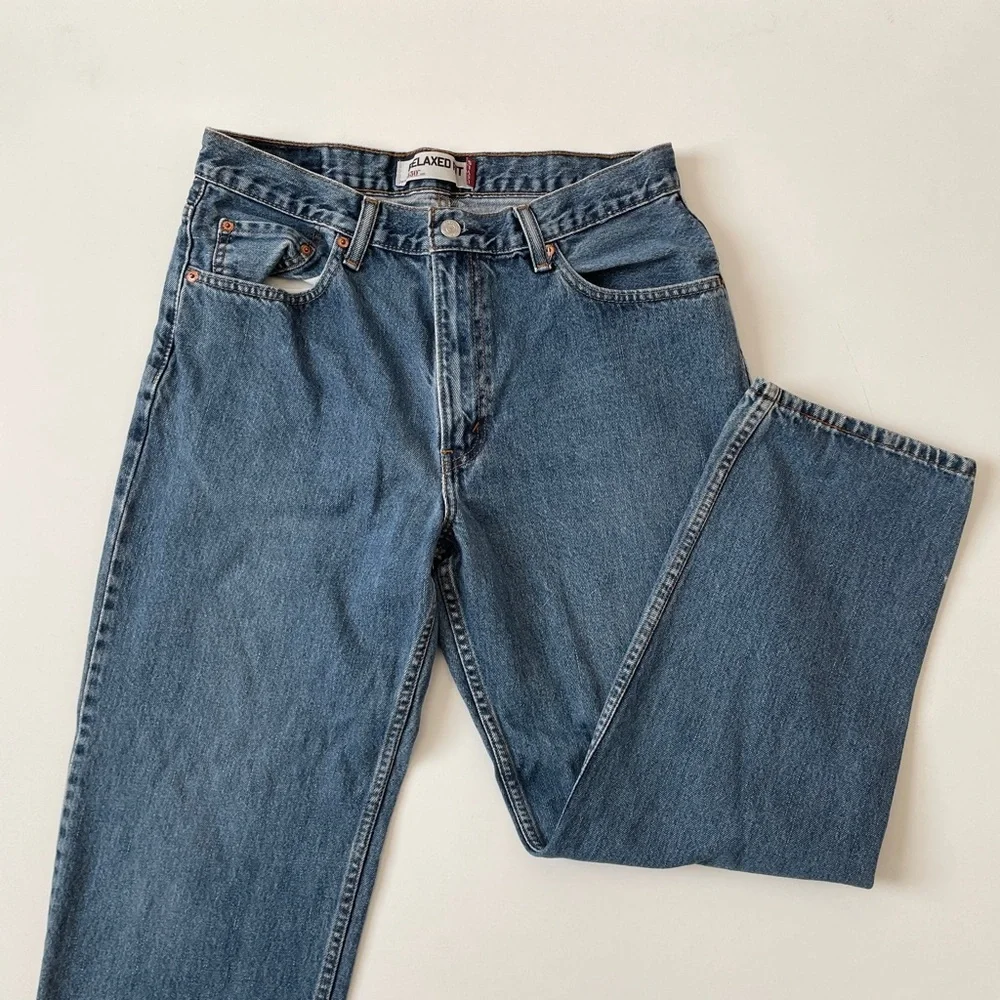 Levi's 550™ Relaxed Fit Straight Leg Baggy Medium Stonewash Jeans, Size 34 29